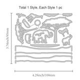 CRASPIRE African Scenes Metal Cutting Dies Elephants Die Cuts