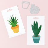 2Sheets Potted Plants Die-Cuts Set Succulent Pot Cactus Cutting Dies for DIY Scrapbooking Festival Greeting Cards Diary Journal Making Paper Cutting Album Envelope Decoration