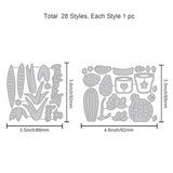 2Sheets Potted Plants Die-Cuts Set Succulent Pot Cactus Cutting Dies for DIY Scrapbooking Festival Greeting Cards Diary Journal Making Paper Cutting Album Envelope Decoration