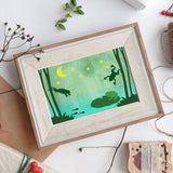 Summer Scenery Die-Cuts Set Frogs Cutting Dies for DIY Scrapbooking Festival Greeting Cards Diary Journal Making Paper Cutting Album Envelope Decoration