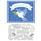 Peace Pigeon Die-Cuts Set Frogs Cutting Dies for DIY Scrapbooking Festival Greeting Cards Diary Journal Making Paper Cutting Album Envelope Decoration