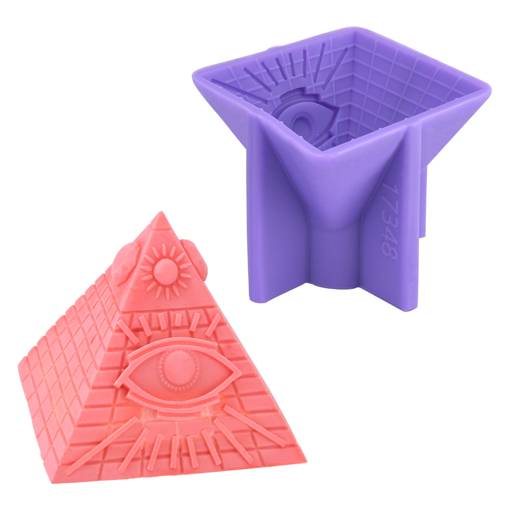 CRASPIRE 1PCS SUPERFINDINGS 1pc 84x82mm Pyramid Shape DIY Candle Mold  All-Seeing Eye Triangle Silicone Mold Resin Casting Mold for Resin Soap  Candle Making Parties