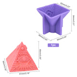 1PCS SUPERFINDINGS 1pc 84x82mm Pyramid Shape DIY Candle Mold All-Seeing Eye Triangle Silicone Mold Resin Casting Mold for Resin Soap Candle Making Parties