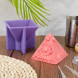 1PCS SUPERFINDINGS 1pc 84x82mm Pyramid Shape DIY Candle Mold All-Seeing Eye Triangle Silicone Mold Resin Casting Mold for Resin Soap Candle Making Parties