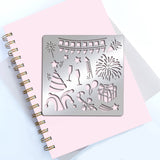 CRASPIRE Stainless Steel Cutting Dies Stencils, for DIY Scrapbooking/Photo Album, Decorative Embossing DIY Paper Card, Stainless Steel Color, Christmas Themed Pattern, 15.6x15.6cm