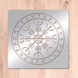 CRASPIRE Stainless Steel Cutting Dies Stencils, for DIY Scrapbooking/Photo Album, Decorative Embossing DIY Paper Card, Matte Plantinum Color, Nordic Pagan Pattern, 15.6x15.6cm
