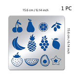 CRASPIRE Stainless Steel Cutting Dies Stencils, for DIY Scrapbooking/Photo Album, Decorative Embossing DIY Paper Card, Matte Plantinum Color, Fruit Pattern, 15.6x15.6cm