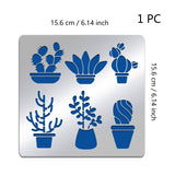 CRASPIRE Stainless Steel Cutting Dies Stencils, for DIY Scrapbooking/Photo Album, Decorative Embossing DIY Paper Card, Stainless Steel Color, Cactus Pattern, 15.6x15.6cm