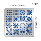 CRASPIRE Stainless Steel Cutting Dies Stencils, for DIY Scrapbooking/Photo Album, Decorative Embossing DIY Paper Card, Stainless Steel Color, Floral Pattern, 15.6x15.6cm