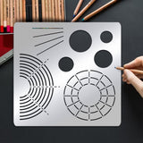 CRASPIRE Stainless Steel Cutting Dies Stencils, for DIY Scrapbooking/Photo Album, Decorative Embossing DIY Paper Card, Stainless Steel Color, Round Pattern, 15.6x15.6cm