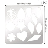 CRASPIRE Stainless Steel Cutting Dies Stencils, for DIY Scrapbooking/Photo Album, Decorative Embossing DIY Paper Card, Stainless Steel Color, Teardrop Pattern, 15.6x15.6cm