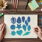 CRASPIRE Stainless Steel Cutting Dies Stencils, for DIY Scrapbooking/Photo Album, Decorative Embossing DIY Paper Card, Stainless Steel Color, Teardrop Pattern, 15.6x15.6cm