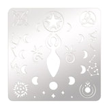 CRASPIRE Stainless Steel Cutting Dies Stencils, for DIY Scrapbooking/Photo Album, Decorative Embossing DIY Paper Card, Stainless Steel Color, Moon Pattern, 15.6x15.6cm