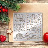 CRASPIRE Stainless Steel Cutting Dies Stencils, for DIY Scrapbooking/Photo Album, Decorative Embossing DIY Paper Card, Matte Style, Stainless Steel Color, Christmas Themed Pattern, 15.6x15.6cm