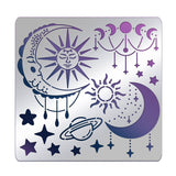 CRASPIRE Stainless Steel Cutting Dies Stencils, for DIY Scrapbooking/Photo Album, Decorative Embossing DIY Paper Card, Matte Style, Stainless Steel Color, Moon Pattern, 15.6x15.6cm