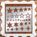 CRASPIRE Stainless Steel Cutting Dies Stencils, for DIY Scrapbooking/Photo Album, Decorative Embossing DIY Paper Card, Matte Style, Stainless Steel Color, Star Pattern, 15.6x15.6cm