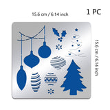 CRASPIRE Stainless Steel Cutting Dies Stencils, for DIY Scrapbooking/Photo Album, Decorative Embossing DIY Paper Card, Matte Style, Stainless Steel Color, Christmas Tree Pattern, 15.6x15.6cm