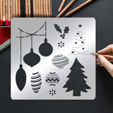 CRASPIRE Stainless Steel Cutting Dies Stencils, for DIY Scrapbooking/Photo Album, Decorative Embossing DIY Paper Card, Matte Style, Stainless Steel Color, Christmas Tree Pattern, 15.6x15.6cm