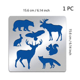 CRASPIRE Stainless Steel Cutting Dies Stencils, for DIY Scrapbooking/Photo Album, Decorative Embossing DIY Paper Card, Matte Stainless Steel Color, Animal Pattern, 15.6x15.6cm