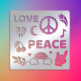 CRASPIRE Stainless Steel Cutting Dies Stencils, for DIY Scrapbooking/Photo Album, Decorative Embossing DIY Paper Card, Matte Stainless Steel Color, Peace Sign, 15.6x15.6cm