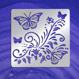 CRASPIRE Stainless Steel Cutting Dies Stencils, for DIY Scrapbooking/Photo Album, Decorative Embossing DIY Paper Card, Matte Stainless Steel Color, Butterfly Farm, 15.6x15.6cm