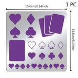 CRASPIRE Stainless Steel Cutting Dies Stencils, for DIY Scrapbooking/Photo Album, Decorative Embossing DIY Paper Card, Matte Stainless Steel Color, Playing Card Pattern, 15.6x15.6cm