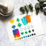 CRASPIRE Stainless Steel Cutting Dies Stencils, for DIY Scrapbooking/Photo Album, Decorative Embossing DIY Paper Card, Matte Stainless Steel Color, Playing Card Pattern, 15.6x15.6cm