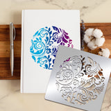 CRASPIRE Stainless Steel Cutting Dies Stencils, for DIY Scrapbooking/Photo Album, Decorative Embossing DIY Paper Card, Matte Stainless Steel Color, Floral Pattern, 15.6x15.6cm