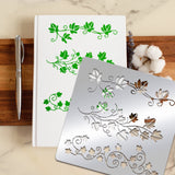 CRASPIRE Stainless Steel Cutting Dies Stencils, for DIY Scrapbooking/Photo Album, Decorative Embossing DIY Paper Card, Matte Stainless Steel Color, Leaf Pattern, 15.6x15.6cm