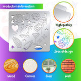 CRASPIRE Neon Light Theme Stainless Steel Cutting Dies Stencils, for DIY Scrapbooking/Photo Album, Decorative Embossing DIY Paper Card, Matte Stainless Steel Color, Melting Heart & Wing & Drink, Mixed Patterns, 156x156mm