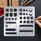 CRASPIRE Stainless Steel Cutting Dies Stencils, for DIY Scrapbooking/Photo Album, Decorative Embossing DIY Paper Card, Matte Stainless Steel Color, Mixed Patterns, 15.6x15.6cm