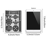 CRASPIRE Stainless Steel Cutting Dies Stencils, for DIY Scrapbooking/Photo Album, Decorative Embossing, Matte Platinum Color, Floral Pattern, 19x14cm