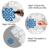 CRASPIRE Stainless Steel Cutting Dies Stencils, for DIY Scrapbooking/Photo Album, Decorative Embossing, Matte Platinum Color, Floral Pattern, 19x14cm