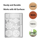 CRASPIRE Stainless Steel Cutting Dies Stencils, for DIY Scrapbooking/Photo Album, Decorative Embossing, Matte Platinum Color, Floral Pattern, 19x14cm