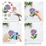 Craspire Custom Waterproof PVC Window Stickers, Flower Pattern, 30x20cm, 1 style/sheet, 2 style, 2 sheets/set
