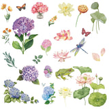 Craspire Custom Waterproof PVC Window Stickers, Flower Pattern, 30x20cm, 1 style/sheet, 2 style, 2 sheets/set