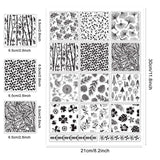 Craspire Custom PVC Plastic Stamps, for DIY Scrapbooking, Photo Album Decorative, Cards Making, Stamp Sheets, Film Frame, Stamp, Plants Pattern, 29.7x21cm