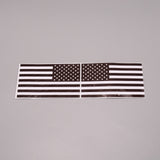 Craspire Plastic Wall Stickers, with Adhesive Tape, For Car Decorations, The American National Flag, Black, 15x9x0.02cm, 2pcs/sheet