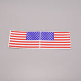 Craspire Plastic Wall Stickers, with Adhesive Tape, For Car Decorations, The American National Flag, Red, 15x9x0.02cm, 2pcs/sheet
