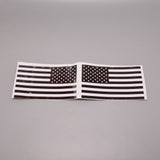 Craspire Plastic Wall Stickers, with Adhesive Tape, For Car Decorations, The American National Flag, Black, 20.4x12.1x0.02cm, 2pcs/sheet