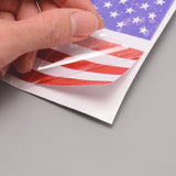 Craspire Plastic Wall Stickers, with Adhesive Tape, For Car Decorations, The American National Flag, Red, 20.4x12.1x0.02cm, 2pcs/sheet