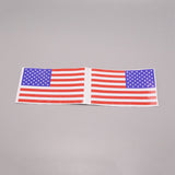 Craspire Plastic Wall Stickers, with Adhesive Tape, For Car Decorations, The American National Flag, Red, 20.4x12.1x0.02cm, 2pcs/sheet