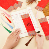 DIY Rectangle Paper Bookmark Making Kits, with Tassel, Red, 20Pcs/set