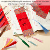 DIY Rectangle Paper Bookmark Making Kits, with Tassel, Red, 20Pcs/set