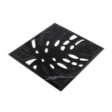 Craspire 3Pcs Leaf Acrylic Mirror-Like Wall Stickers, with Adhesive Back, for Home Living Room Bedroom Decoration, Black, 198x188x1mm