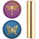 15mm 2 Sides Mini Brass Sealing Stamp (butterfly + dragonfly)