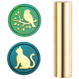 15mm 2 Sides Mini Brass Sealing Stamp (Crow Cat)