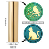 15mm 2 Sides Mini Brass Sealing Stamp (Crow Cat)