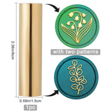 15mm 2 Sides Mini Brass Sealing Stamp (Bellflower Eucalyptus Leaves)