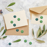 15mm 2 Sides Mini Brass Sealing Stamp (Bellflower Eucalyptus Leaves)